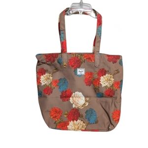 Herschel Floral Zipper Tote Bag